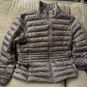 Lands' End Women's Charcoal Puffer Jacket